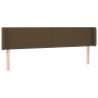 Headboard with LED in dark brown fabric 183x16x78/88 cm by , Headboards and footboards - Ref: Foro24-3122973, Price: 69,35 €,...