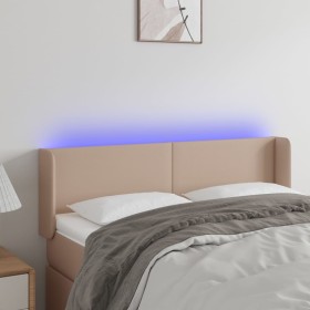 Kopfteil mit LED-Cappuccino-Kunstleder 147x16x78/88 cm von , Kopf- und Fußteile - Ref: Foro24-3123051, Preis: 67,23 €, Rabatt: %