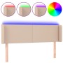 Kopfteil mit LED-Cappuccino-Kunstleder 147x16x78/88 cm von , Kopf- und Fußteile - Ref: Foro24-3123051, Preis: 67,23 €, Rabatt: %
