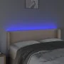 Cabecero con LED cuero sintético capuchino 147x16x78/88 cm de , Cabeceros y pies de cama - Ref: Foro24-3123051, Precio: 65,88...