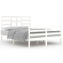 Estructura de cama sin colchón madera maciza blanco 140x200 cm