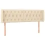 Cream fabric headboard with LED 147x16x78/88 cm by , Headboards and footboards - Ref: Foro24-3123575, Price: 89,15 €, Discoun...