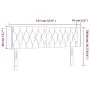 Cream fabric headboard with LED 147x16x78/88 cm by , Headboards and footboards - Ref: Foro24-3123575, Price: 89,15 €, Discoun...