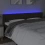 Headboard with LED in dark brown fabric 183x16x78/88 cm by , Headboards and footboards - Ref: Foro24-3123589, Price: 92,87 €,...