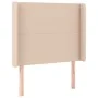 Headboard with LED cappuccino synthetic leather 83x16x118/128 cm by , Headboards and footboards - Ref: Foro24-3123845, Price:...