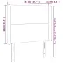 Headboard with LED cappuccino synthetic leather 83x16x118/128 cm by , Headboards and footboards - Ref: Foro24-3123845, Price:...