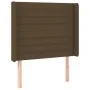 Cabecero con LED de tela marrón oscuro 83x16x118/128 cm de , Cabeceros y pies de cama - Ref: Foro24-3124165, Precio: 73,64 €,...