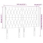 Kopfteil aus cremefarbenem Stoff mit LED 147x16x118/128 cm von , Kopf- und Fußteile - Ref: Foro24-3124387, Preis: 166,05 €, R...