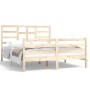 Estructura de cama madera maciza 150x200 cm