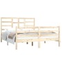 Estructura de cama madera maciza 150x200 cm