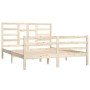 Estructura de cama madera maciza 150x200 cm