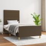 Estructura de cama con cabecero de tela marrón oscuro 80x200 cm de , Camas y somieres - Ref: Foro24-3125093, Precio: 148,49 €...