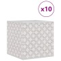 Cajas almacenaje plegables 10 uds no tejida crema 32x32x32 cm