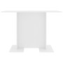 Mesa de comedor de madera contrachapada blanco 110x60x75 cm
