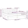 Box spring bed with taupe gray fabric mattress 200x200 cm by , Beds and slatted bases - Ref: Foro24-3126433, Price: 622,62 €,...