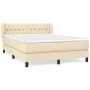 Boxspringbett mit cremefarbener Stoffmatratze 140x200 cm von , Betten und Lattenroste - Ref: Foro24-3126490, Preis: 468,31 €,...