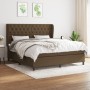 Box spring bed with dark brown fabric mattress 160x200 cm by , Beds and slatted bases - Ref: Foro24-3128216, Price: 617,11 €,...