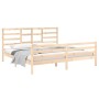 Estructura de cama sin colchón madera maciza 200x200 cm