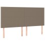 Box spring bed with taupe gray fabric mattress 200x200 cm by , Beds and slatted bases - Ref: Foro24-3128393, Price: 761,15 €,...