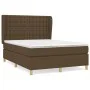 Box spring bed with dark brown fabric mattress 140x200 cm by , Beds and slatted bases - Ref: Foro24-3128848, Price: 501,00 €,...