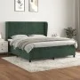 Box spring bed with dark green velvet mattress 160x200 cm by , Beds and slatted bases - Ref: Foro24-3129102, Price: 585,02 €,...
