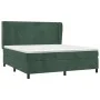 Box spring bed with dark green velvet mattress 160x200 cm by , Beds and slatted bases - Ref: Foro24-3129102, Price: 585,02 €,...