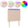 Headboard with LED lights cappuccino synthetic leather 80x5x118/128cm by , Headboards and footboards - Ref: Foro24-3122221, P...