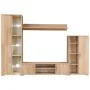 Wohnzimmer-Wandschrank für TV mit LED-Leuchten Sonoma-Eiche von vidaXL, TV-Möbel - Ref: Foro24-246029, Preis: 561,16 €, Rabat...