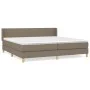 Box spring bed with taupe gray fabric mattress 200x200 cm by , Beds and slatted bases - Ref: Foro24-3130141, Price: 641,49 €,...