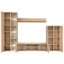 Wohnzimmer-Wandschrank für TV mit LED-Leuchten Sonoma-Eiche von vidaXL, TV-Möbel - Ref: Foro24-246029, Preis: 561,16 €, Rabat...