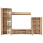 Wohnzimmer-Wandschrank für TV mit LED-Leuchten Sonoma-Eiche von vidaXL, TV-Möbel - Ref: Foro24-246029, Preis: 574,36 €, Rabat...