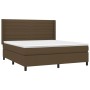 Box spring bed with dark brown fabric mattress 160x200 cm by , Beds and slatted bases - Ref: Foro24-3131524, Price: 560,42 €,...