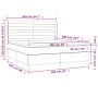 Box spring bed with dark brown fabric mattress 160x200 cm by , Beds and slatted bases - Ref: Foro24-3131524, Price: 560,42 €,...