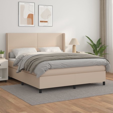 Boxspringbett mit Cappuccino-Kunstledermatratze 180x200cm von , Betten und Lattenroste - Ref: Foro24-3132398, Preis: 654,86 €...