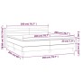 Box spring bed with mattress and LED lights taupe gray fabric 200x200 cm by , Beds and slatted bases - Ref: Foro24-3133265, P...