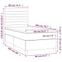 Box spring bed mattress and LED lights dark brown fabric 80x200cm by , Beds and slatted bases - Ref: Foro24-3135472, Price: 3...