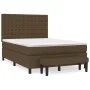 Box spring bed with dark brown fabric mattress 140x200 cm by , Beds and slatted bases - Ref: Foro24-3136920, Price: 526,12 €,...