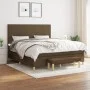 Box spring bed with dark brown fabric mattress 180x200 cm by , Beds and slatted bases - Ref: Foro24-3137016, Price: 632,84 €,...