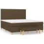 Box spring bed with dark brown fabric mattress 180x200 cm by , Beds and slatted bases - Ref: Foro24-3137016, Price: 632,84 €,...