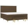 Box spring bed with dark brown fabric mattress 180x200 cm by , Beds and slatted bases - Ref: Foro24-3137016, Price: 632,84 €,...
