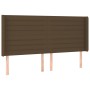 Box spring bed mattress LED lights dark brown fabric 160x200cm by , Beds and slatted bases - Ref: Foro24-3138408, Price: 568,...