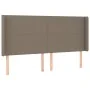 Box spring bed with mattress and LED lights taupe gray fabric 200x200 cm by , Beds and slatted bases - Ref: Foro24-3138745, P...
