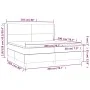 Box spring bed with mattress and LED lights taupe gray fabric 200x200 cm by , Beds and slatted bases - Ref: Foro24-3138745, P...