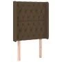 Boxspringbett-Matratze und LED-Leuchten aus dunkelbraunem Stoff, 80 x 200 cm von , Betten und Lattenroste - Ref: Foro24-31390...