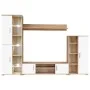 Wohnzimmer-TV-Wandschrank mit LED-Leuchten Sonoma-Eiche und Weiß von vidaXL, TV-Möbel - Ref: Foro24-246030, Preis: 441,99 €, ...