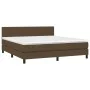 Box spring bed with dark brown fabric mattress 180x200 cm by , Beds and slatted bases - Ref: Foro24-3139916, Price: 526,42 €,...