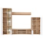 Mueble salón pared para TV con luces LED roble Sonoma y blanco de vidaXL, Muebles TV - Ref: Foro24-246030, Precio: 450,66 €, ...
