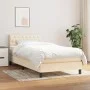 Box spring bed with cream fabric mattress 90x200 cm by , Beds and slatted bases - Ref: Foro24-3140270, Price: 279,35 €, Disco...