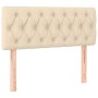 Cama box spring con colchón tela color crema 90x200 cm de , Camas y somieres - Ref: Foro24-3140270, Precio: 294,47 €, Descuen...