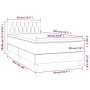 Box spring bed with cream fabric mattress 90x200 cm by , Beds and slatted bases - Ref: Foro24-3140270, Price: 279,35 €, Disco...